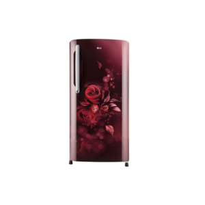 LG 201 litres 3 Star Direct Cool Single Door Refrigerator Scarlet Euphoria GL-B211HSED